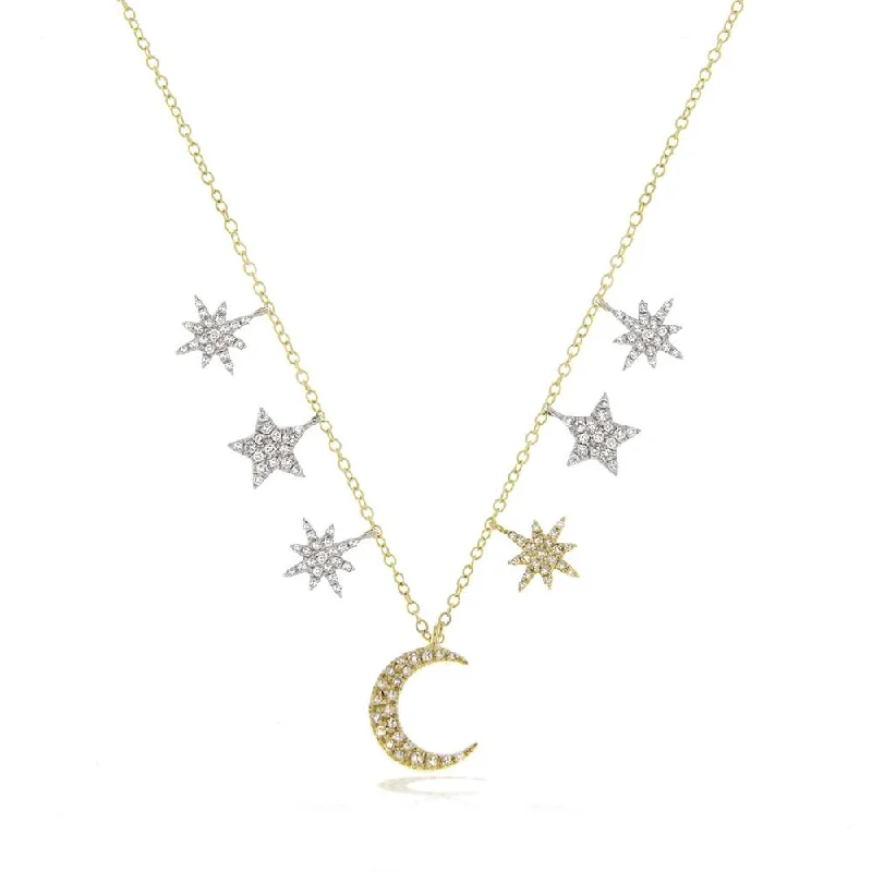 Gold-plated necklaces for affordable luxury -Celestial Diamond Necklace