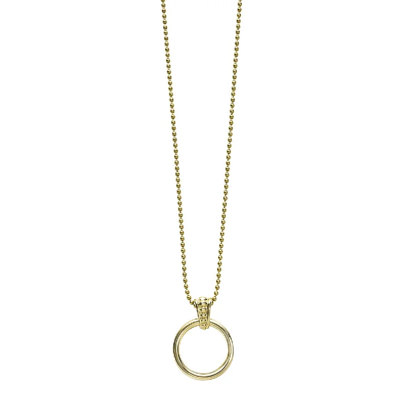 Simple silver charm necklaces for everyday wear -Gold Circle Pendant Necklace