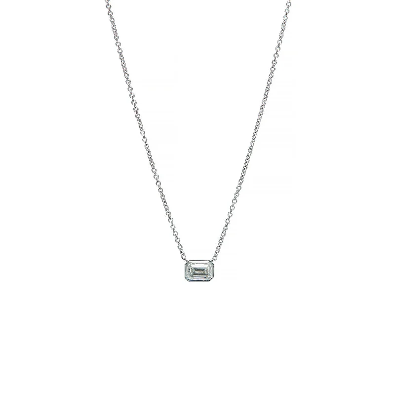 Fashionable pendant necklaces for casual outfits -14 Karat White Gold Diamond Necklace