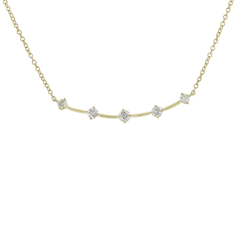 Trendy gemstone bar necklaces for modern fashion -Constellation 5-Stone Necklace