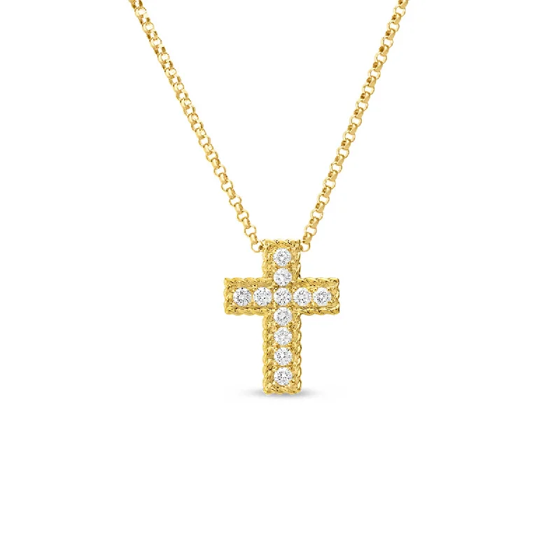 Custom engraving necklaces for heartfelt gifts -Diamond Cross Necklace