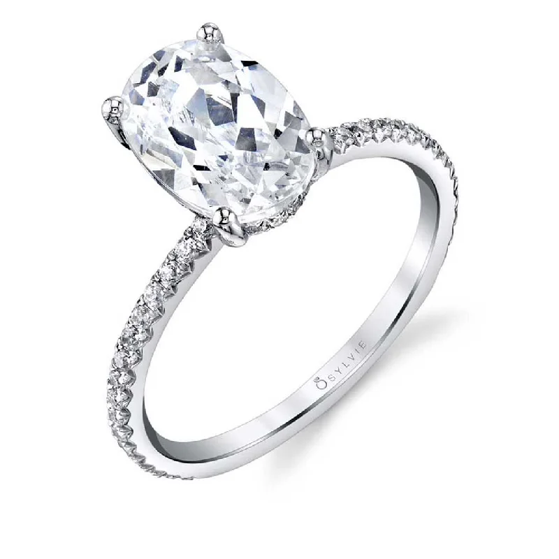 Vintage wedding rings with classic appeal -Sylvie Oval Cut Solitaire Engagement Ring S2093