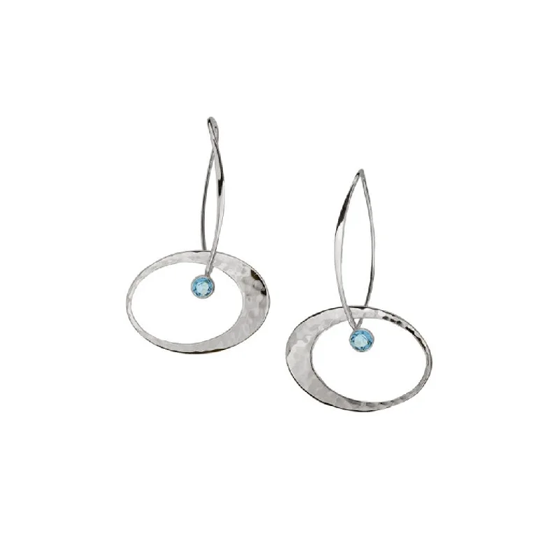 Simple gold earrings for understated elegance -Blue Topaz Sterling Silver Earrings