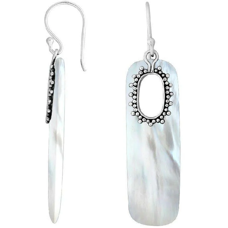 Diamond earrings for special occasions -Anastasia Mother of Pearl Earrings