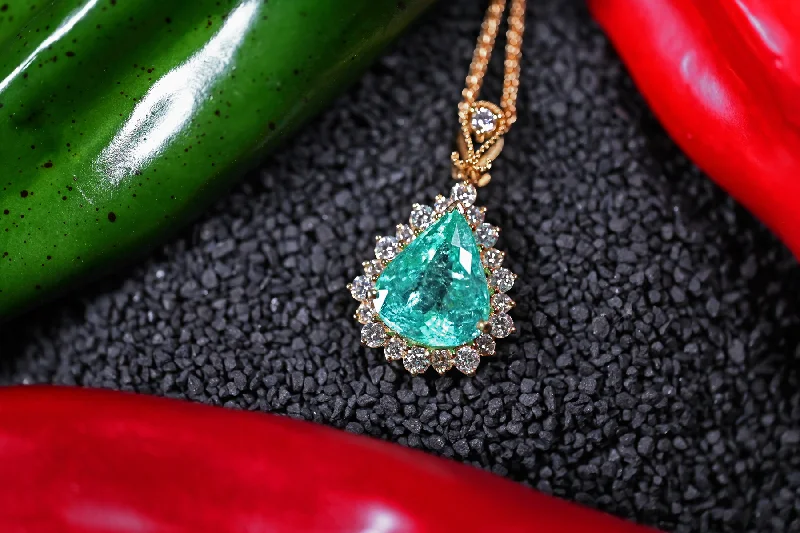 Diamond necklaces for special occasions -Custom 14.94 Carat Paraiba Tourmaline Necklace