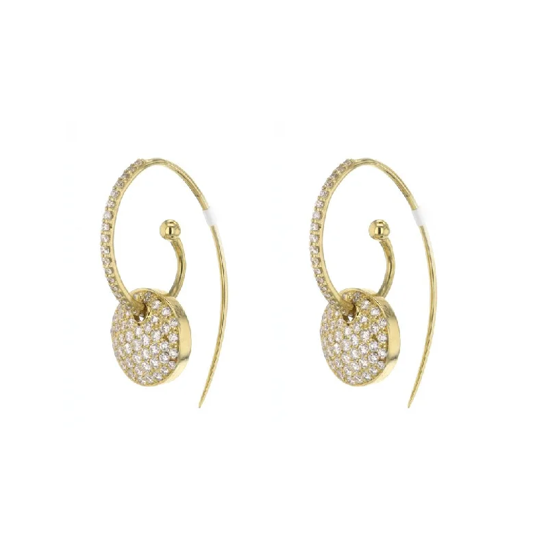 Modern geometric earrings for chic outfits -1.44 ctw Diamond Earrings