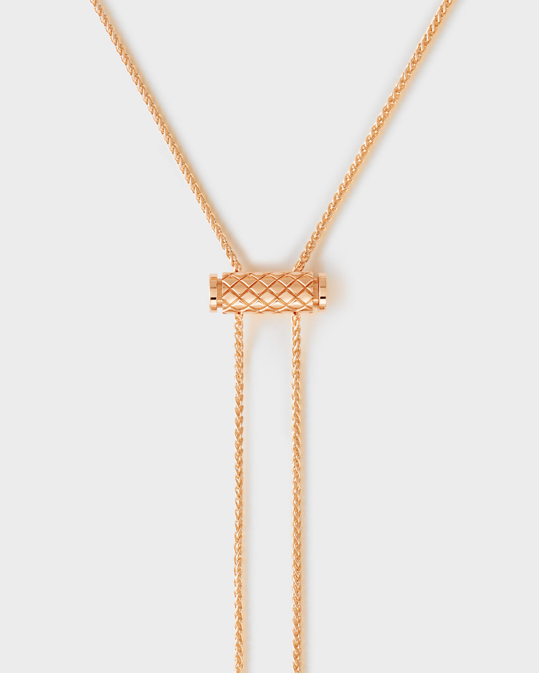 Custom-designed necklaces for special occasions -Gold Latch Pendant on GM Chain in Rose Gold