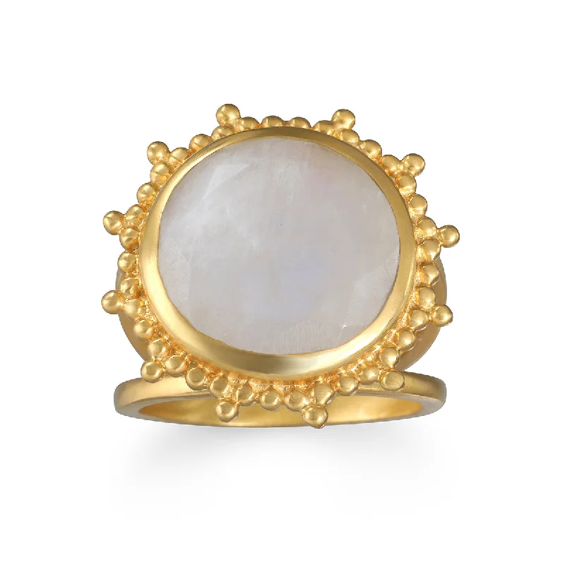 Gold engagement rings for luxurious proposals -Drift Into Daydreams Moonstone Ring