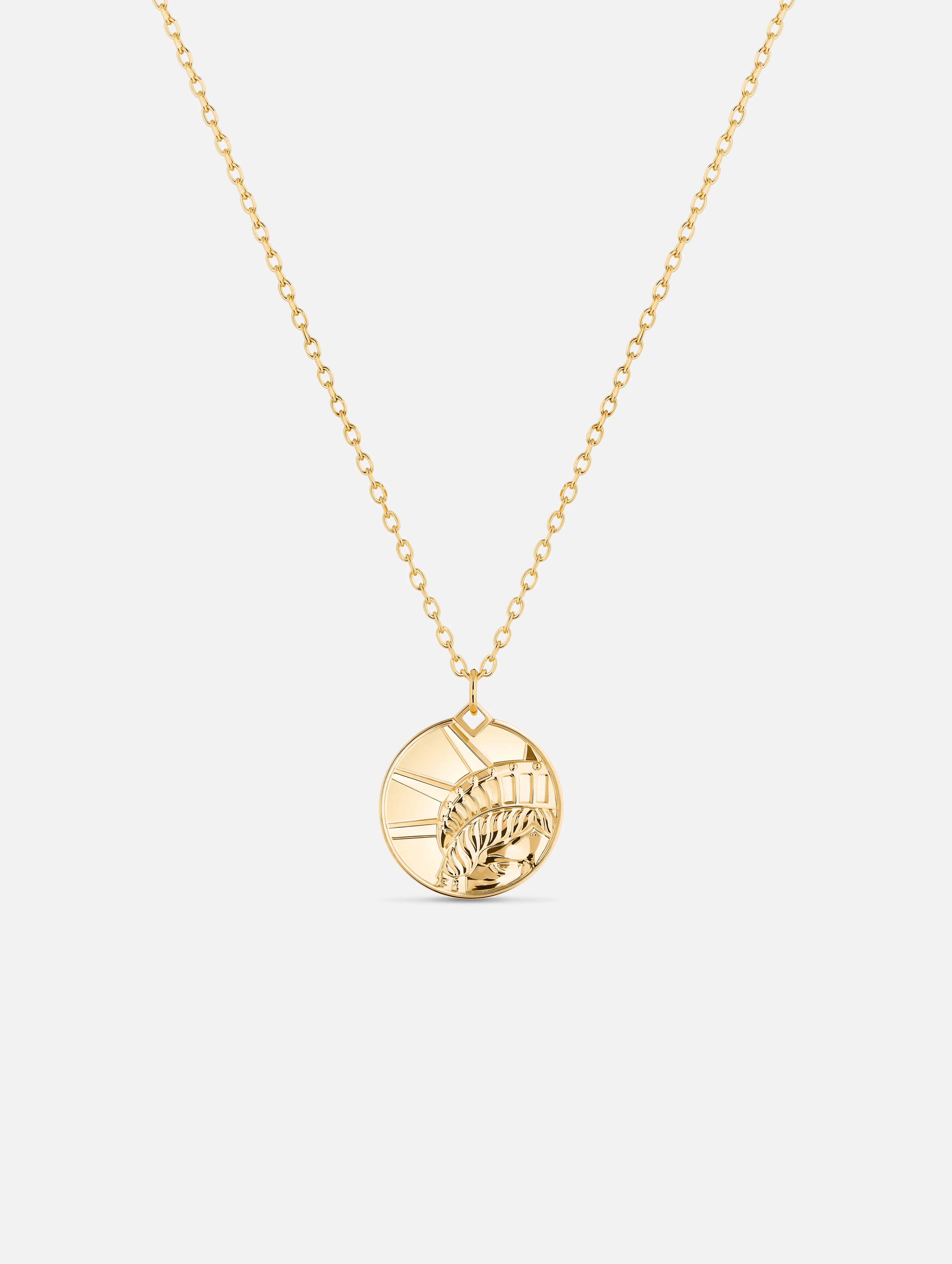 Classic gold pendant necklaces for timeless beauty -Statue of Liberty PM Medallion in Yellow Gold