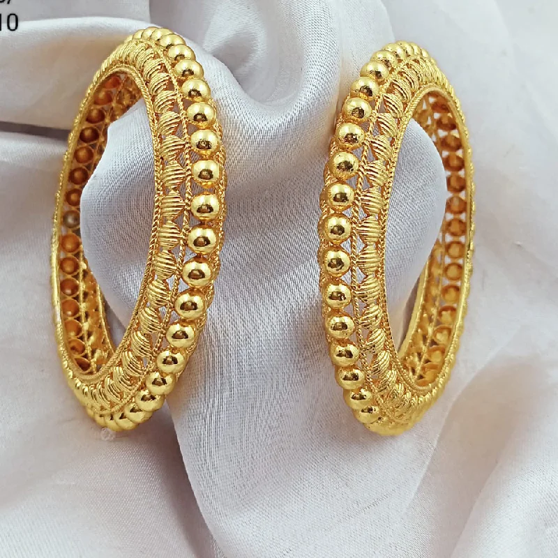 Designer silver bangles for stylish elegance -Manisha Jewellery Gold Plated Bangles Set