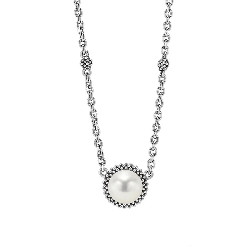 Vintage crystal necklaces for a classic look -Pearl Pendant Necklace