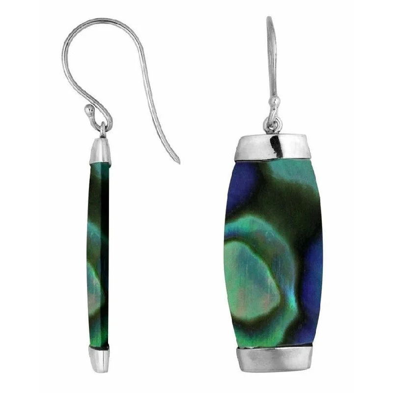 Simple gold earrings for understated elegance -Abalone Column Earrings