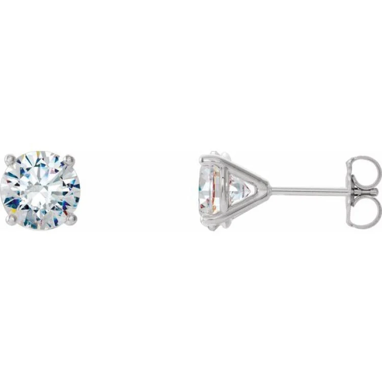 Vintage-inspired earrings with floral designs -Platinum 2 CTW Natural Diamond Cocktail-Style Earrings