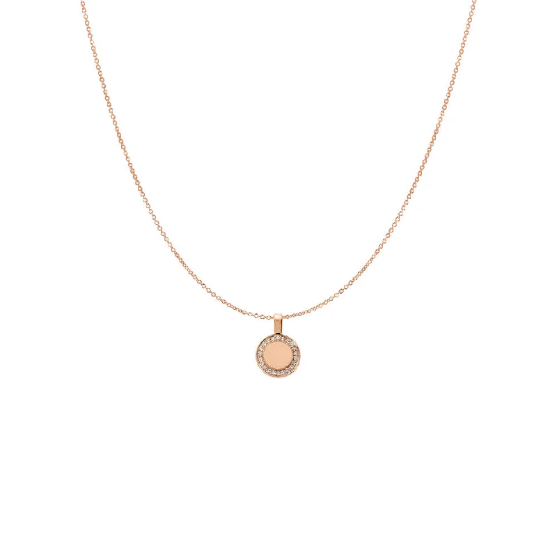 Colorful gemstone necklaces for lively style -18 Karat Rose Gold Small P.S. Diamond Charm