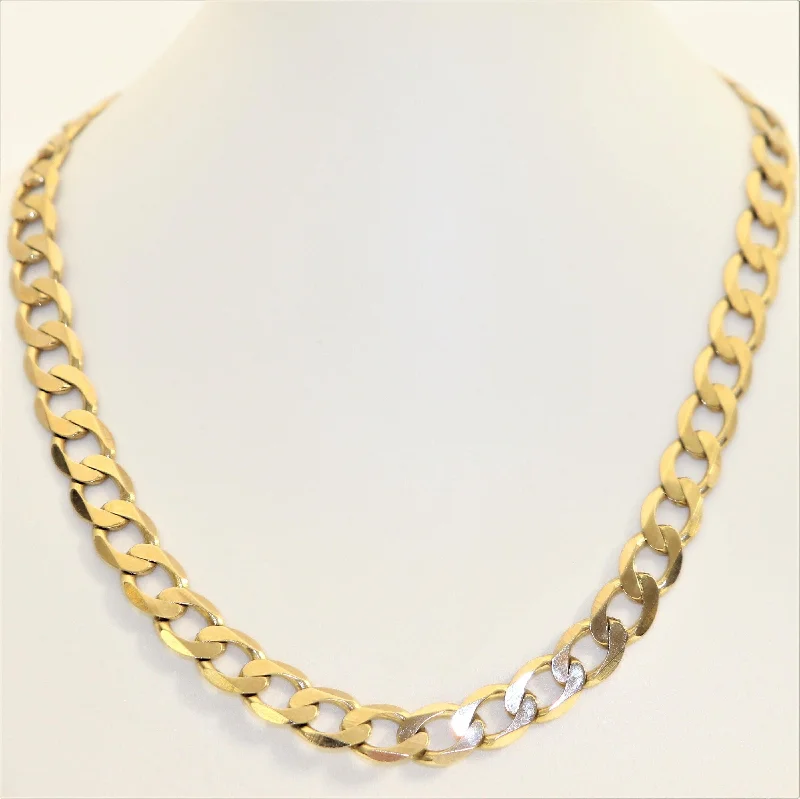 Unique pendant necklaces with creative designs -Curb Link Chain of 9 KT Yellow Gold