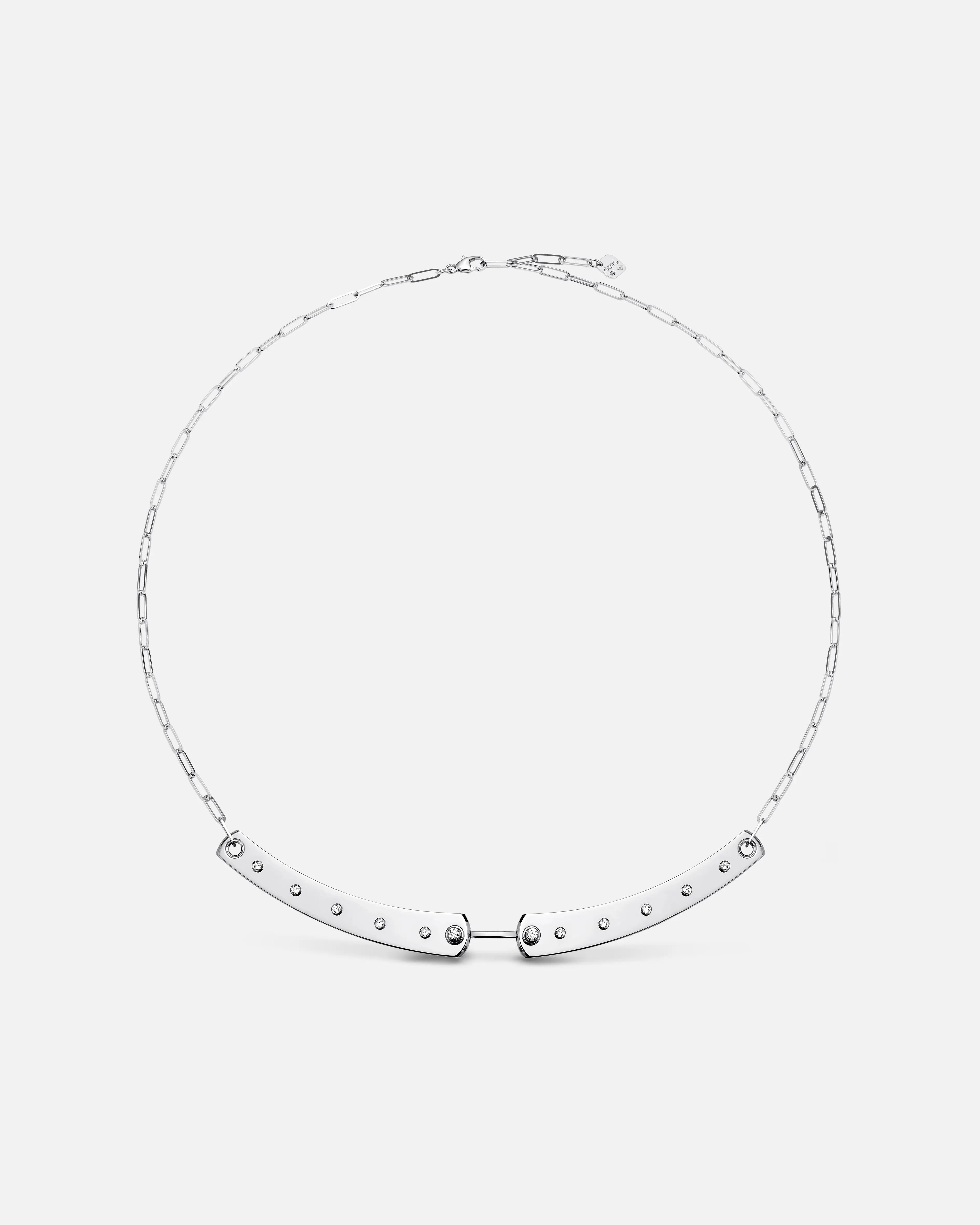 Designer silver necklaces for timeless style -Brunch in NY Mood Necklace in White Gold