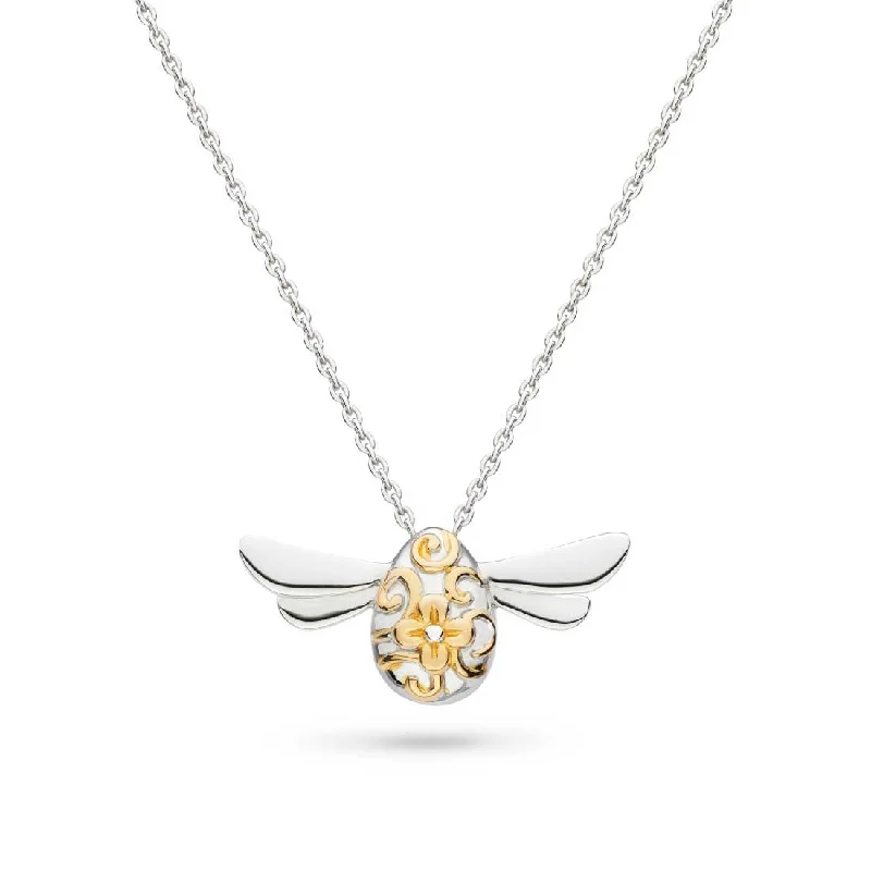 Designer necklaces with intricate details -Blossom Flyte Honey Bee Midi Necklace, Sterling and Gold Plating