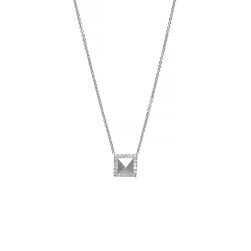 Classic diamond pendant necklaces for timeless elegance -14 Karat White Gold Diamond Necklace