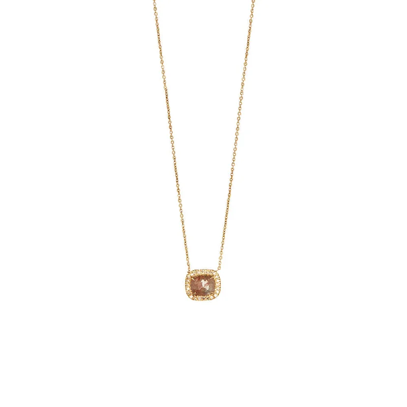 Elegant chain necklaces for effortless style -18 Karat Yellow Gold Opaque Orange Diamond Necklace