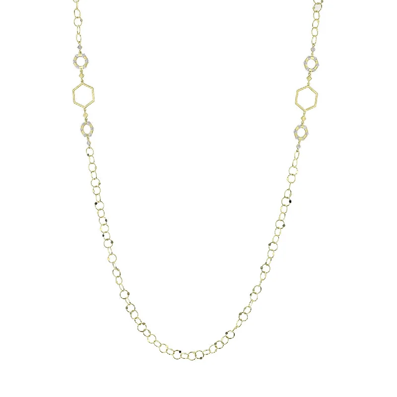 Chic silver necklaces for minimalist designs -Jude Frances 18K Yellow Gold Chain Link Necklace