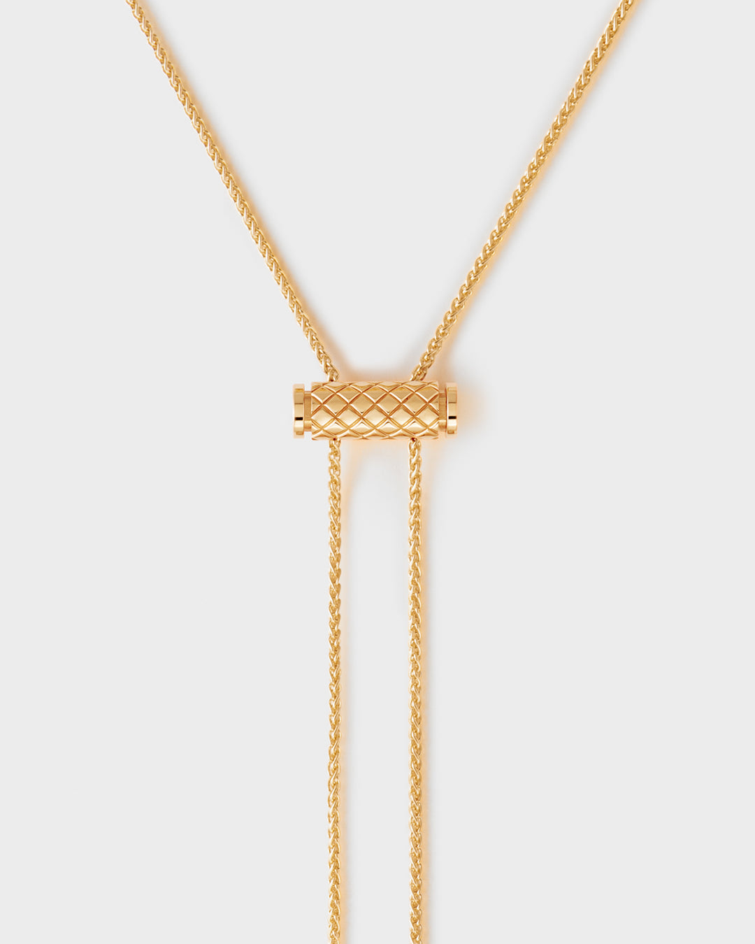 Simple silver pendant necklaces for everyday charm -Gold Latch Pendant on GM Chain in Yellow Gold