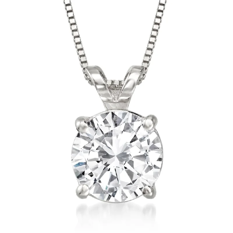 Personalized couple necklaces for romantic gifts -Tidewater Classic 1CT Solitare Diamond Necklace