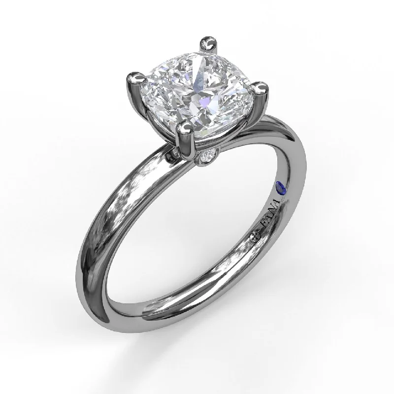 Unique gemstone engagement rings for a bold proposal -Fana Classic Cushion Cut Solitaire 3051