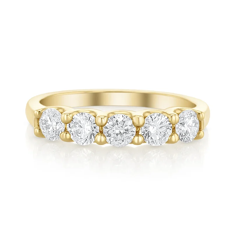 Men's rings for bold statements -0.75 Carat Natural Diamond Band in 14K Yellow Gold