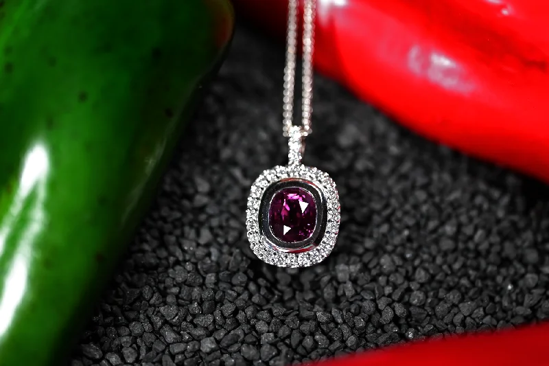 Designer necklaces for luxury fashion collections -4.22CT Sapphire and Diamond Custom Pendant