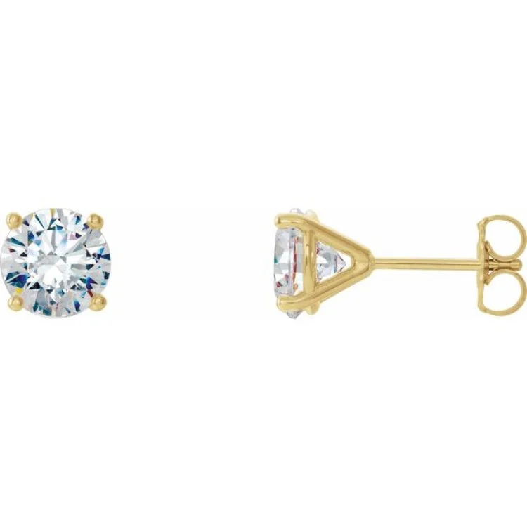 Elegant gold earrings with intricate details -14K Yellow 1/2 CTW Natural Diamond Cocktail-Style Earrings