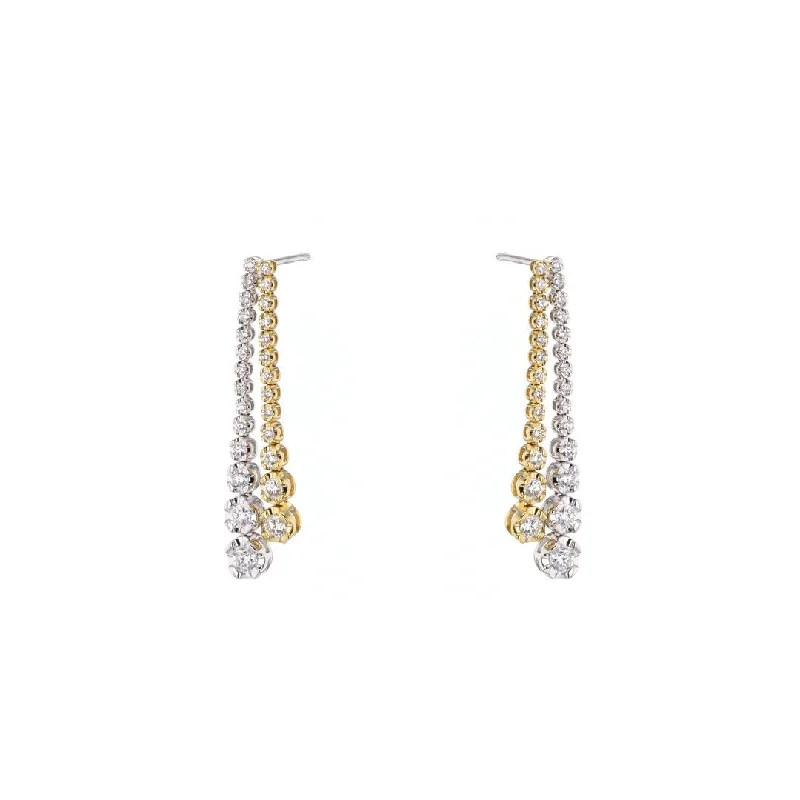 Colorful tassel earrings for a fun vibe -1.34 ctw Diamond Drop Earrings