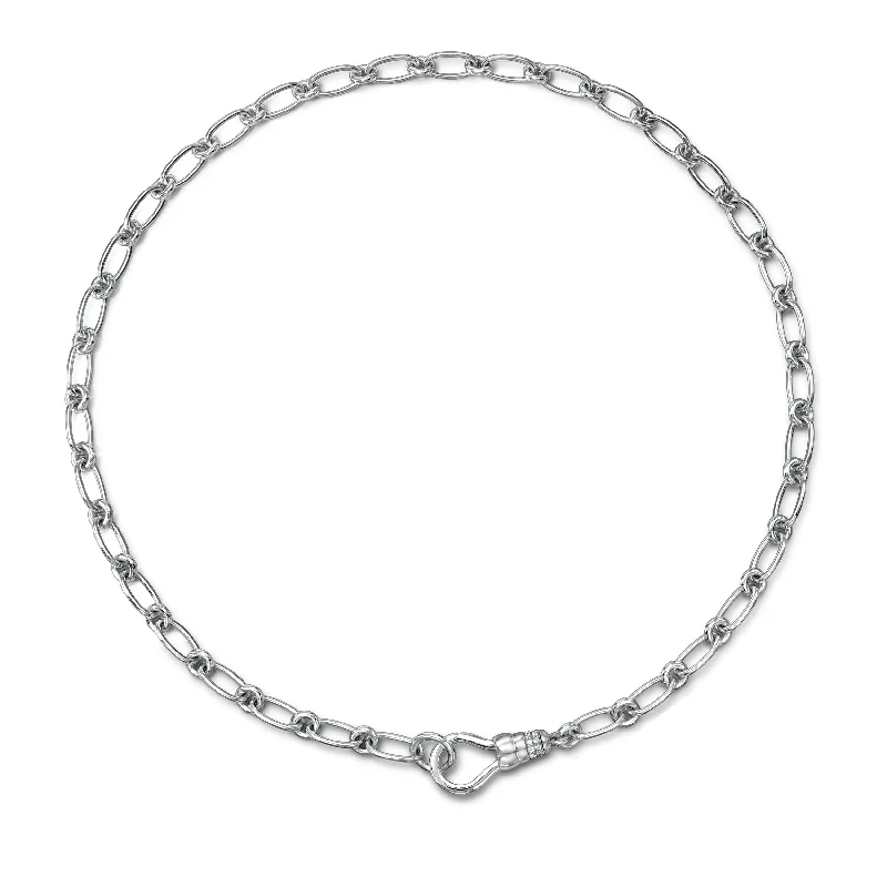 Simple silver chain necklaces for timeless style -LO FOB - PLATINUM