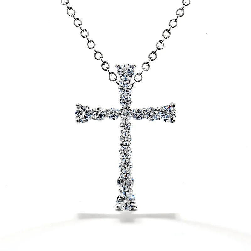 Crystal necklaces for adding sparkle to your outfit -Divine Journey Cross Pendant Necklace