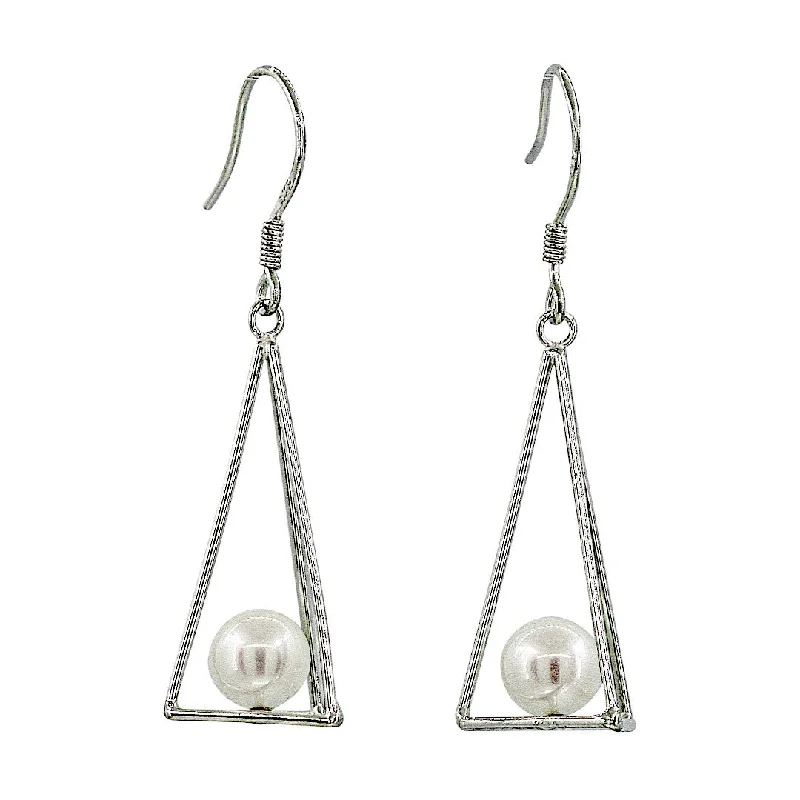 Classic hoop earrings with gemstone accents -Le Panier Pearl Earrings