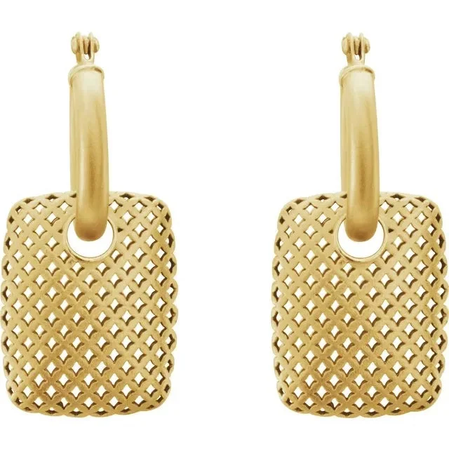 Luxury gold earrings with gemstone accents -Maglia Earrings