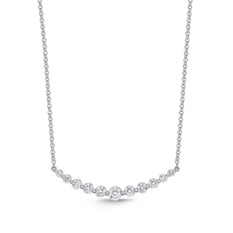 Elegant ruby necklaces for a touch of luxury -Diamond Classic Smile Necklace