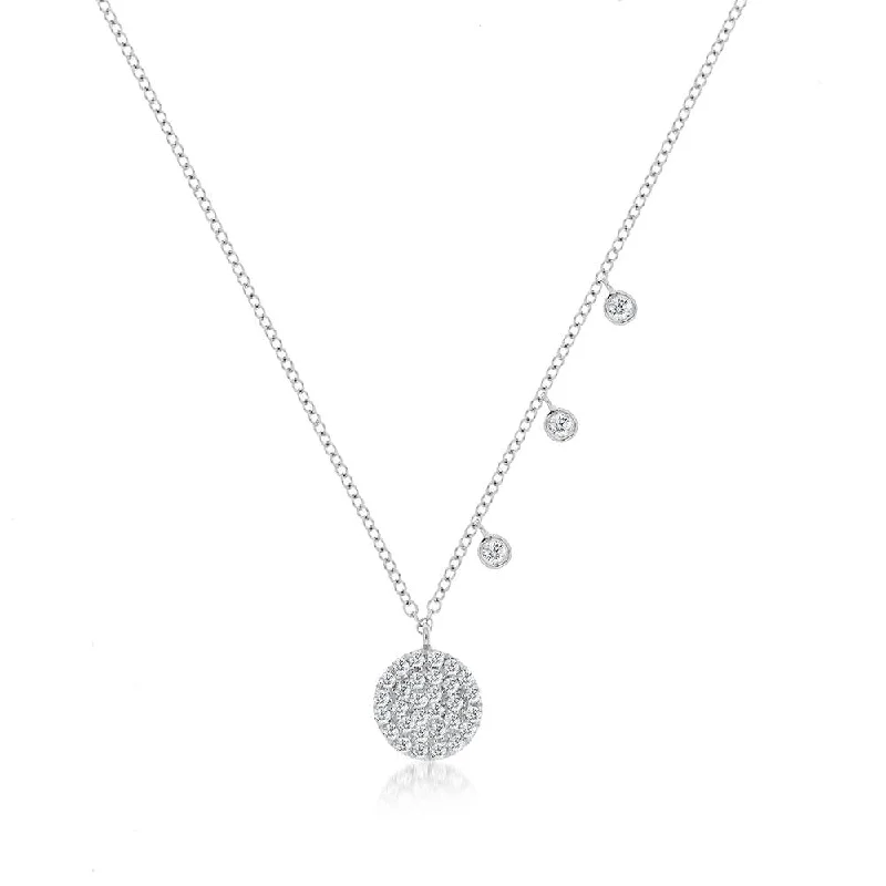 Crystal necklaces for adding sparkle to your outfit -Meira T Signature Disc Necklace