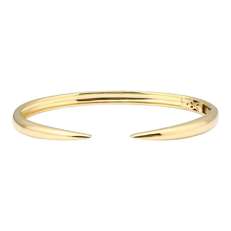 Unique silver bangles-14k Yellow Gold Claw Bangle