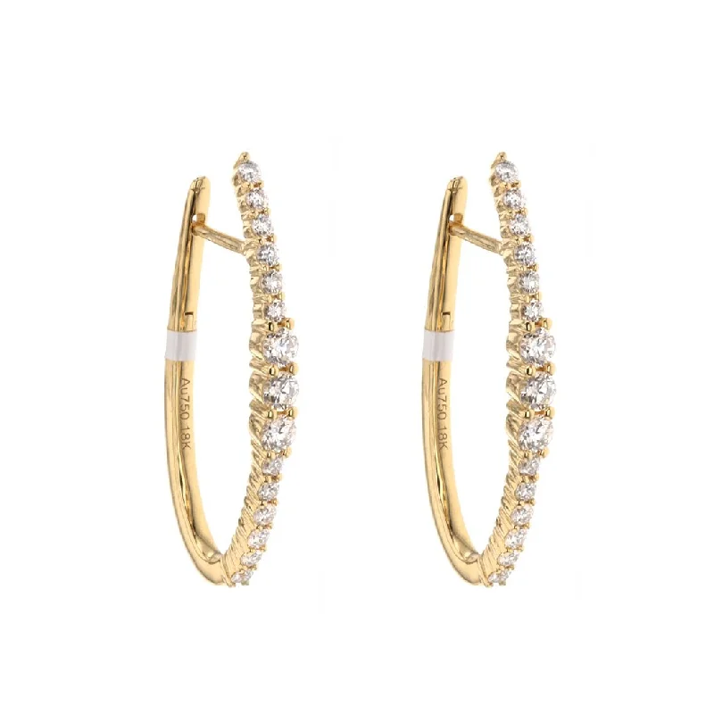 Unique earrings with abstract patterns -1.34 ctw Diamond Earrings