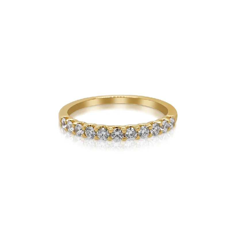 Classic wedding bands for couples -0.35 Carat Natural Diamond Band in 14K Yellow Gold