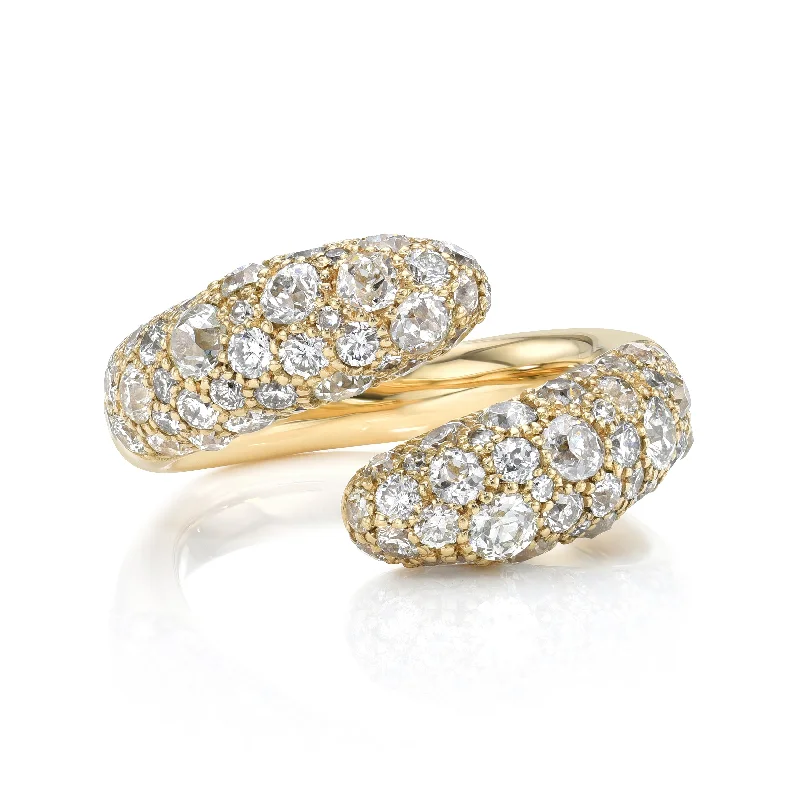 Simple gold rings for everyday fashion -EVE COBBLESTONE DUO