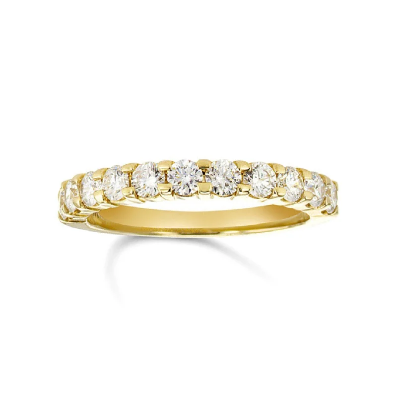 Unique wedding rings for a one-of-a-kind look -0.75 Cttw Round Diamond 14K Yellow Gold Half Band