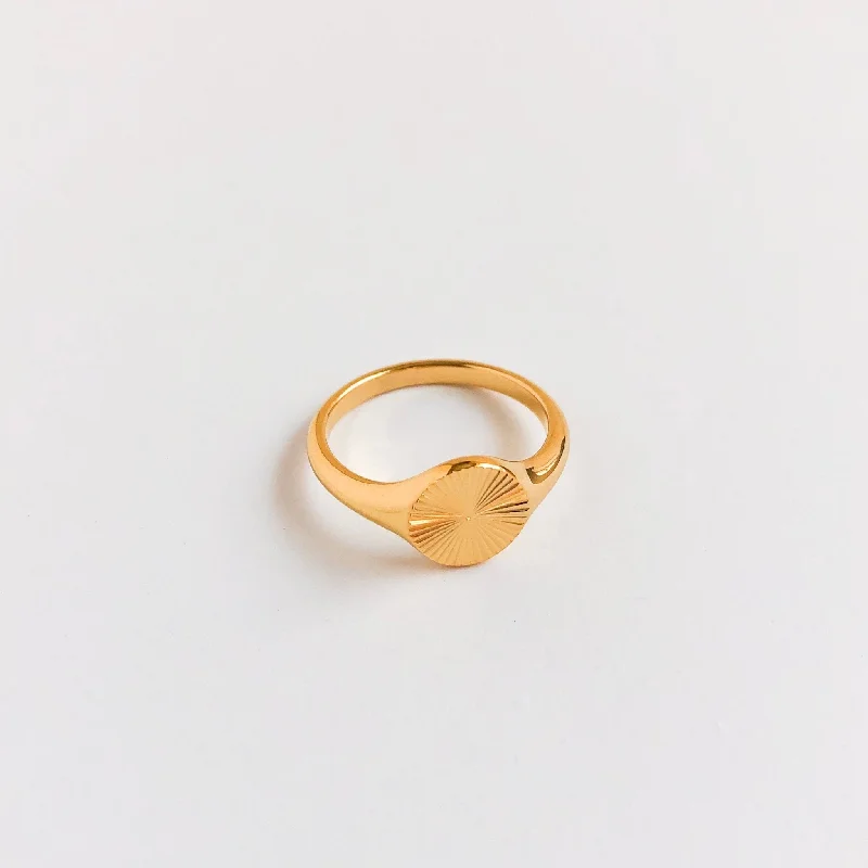 Personalized promise rings with your initials -Eileen Ring in Gold