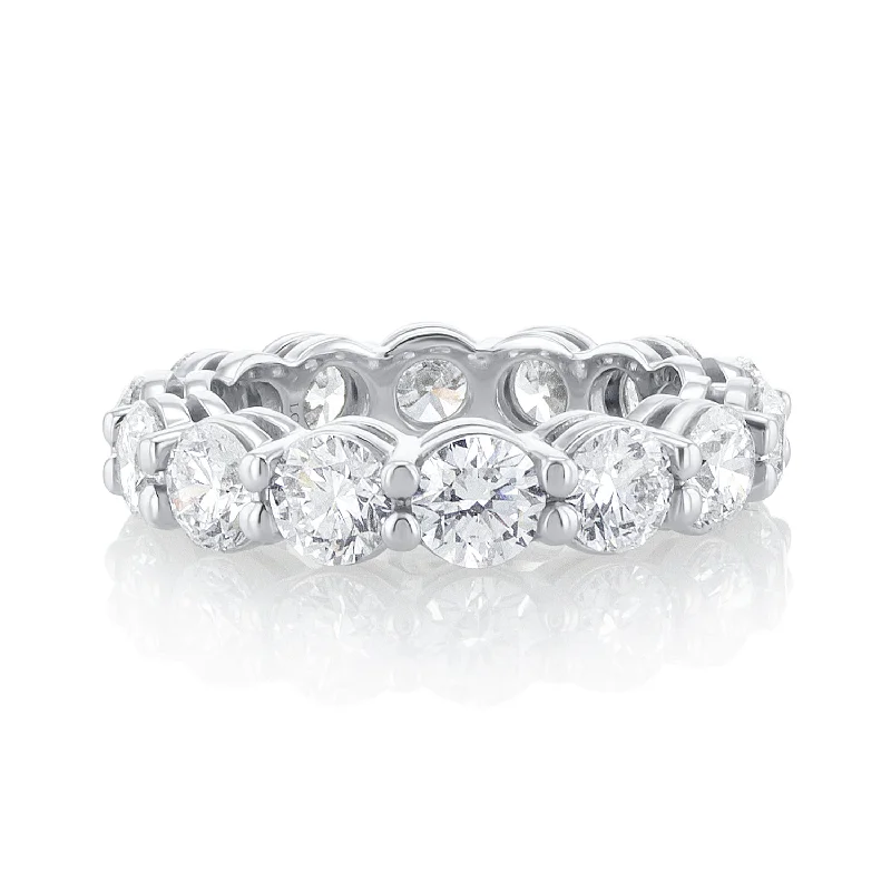 Custom-made rings for one-of-a-kind gifts -5.45 Carat Lab Grown Diamond Eternity Band set in Platinum