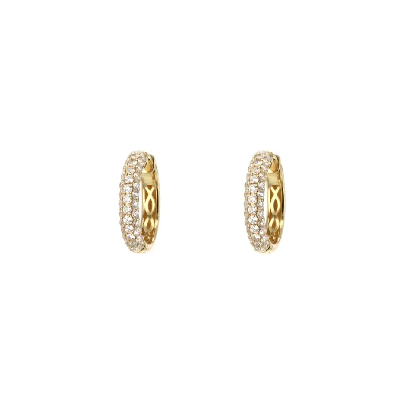 Custom drop earrings for special events -1.61 ctw Diamond Hoop Earrings