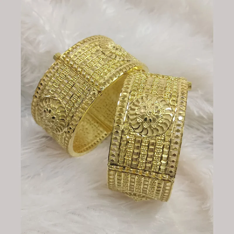 Fashionable layered bangles for modern looks -Pari Art Jewellery Forming Openable Bangles Set