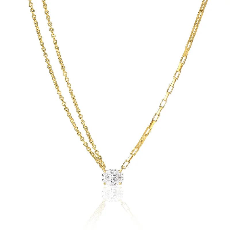 Classic gold necklaces for luxury and elegance -Necklace Ellisse Uno