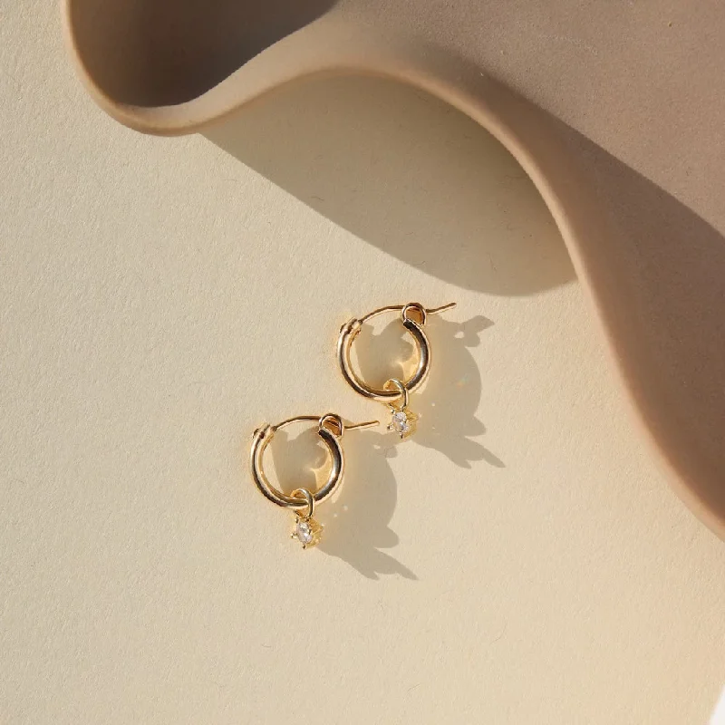 Minimalist silver earrings for subtle elegance -Quinn Hoops