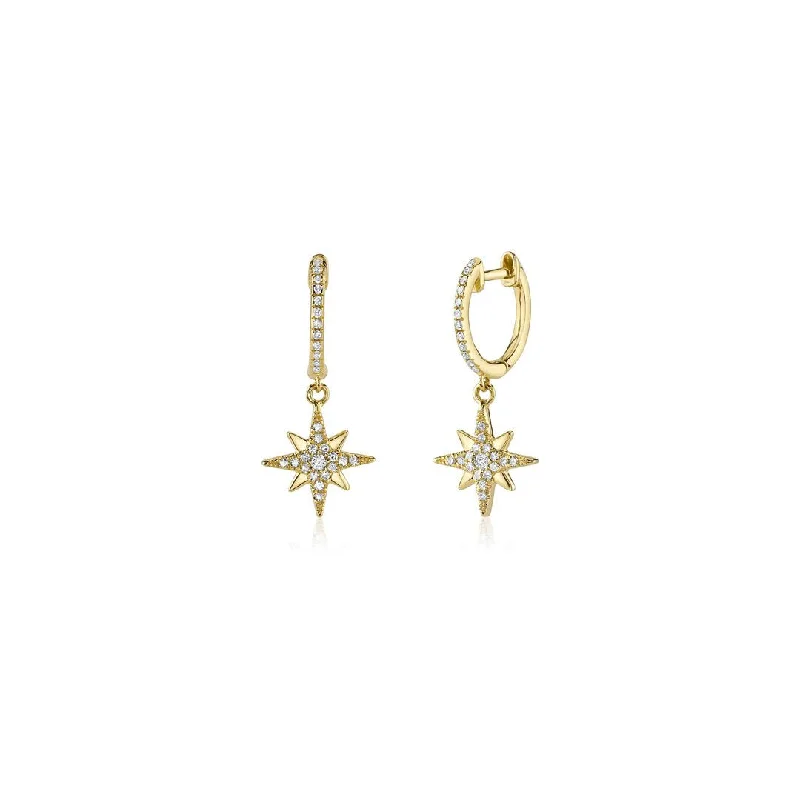 Statement earrings with rhinestone embellishments -0.19 ctw Diamond Drop Earrings