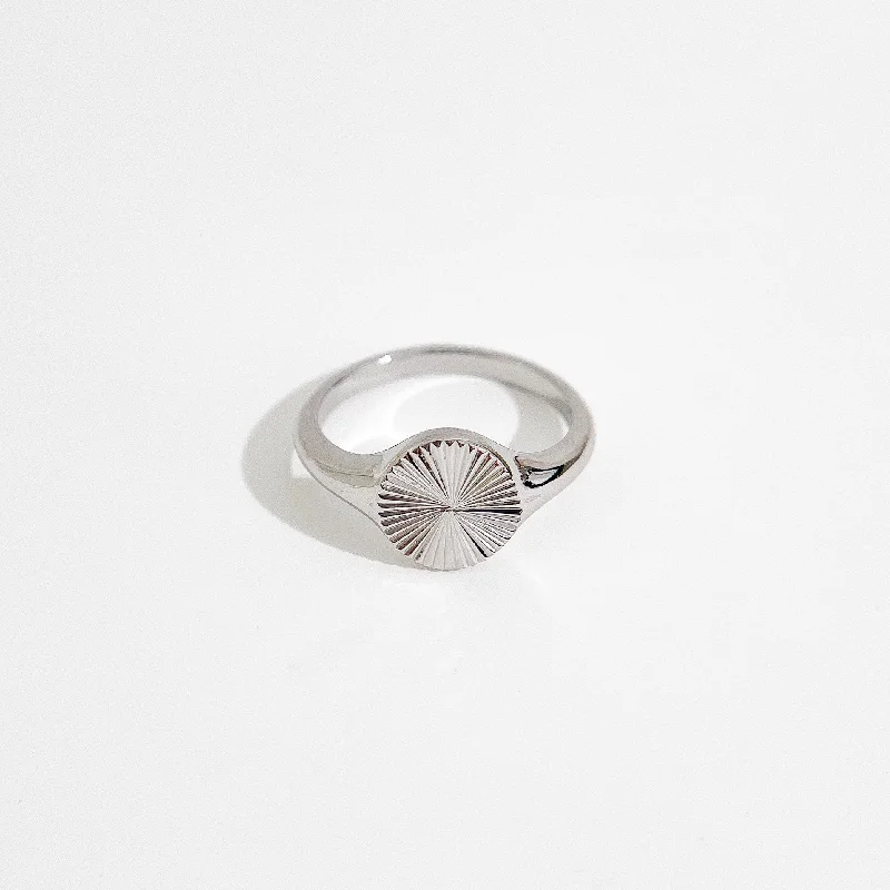 Custom letter rings for personalized fashion -Eileen Silver Ring